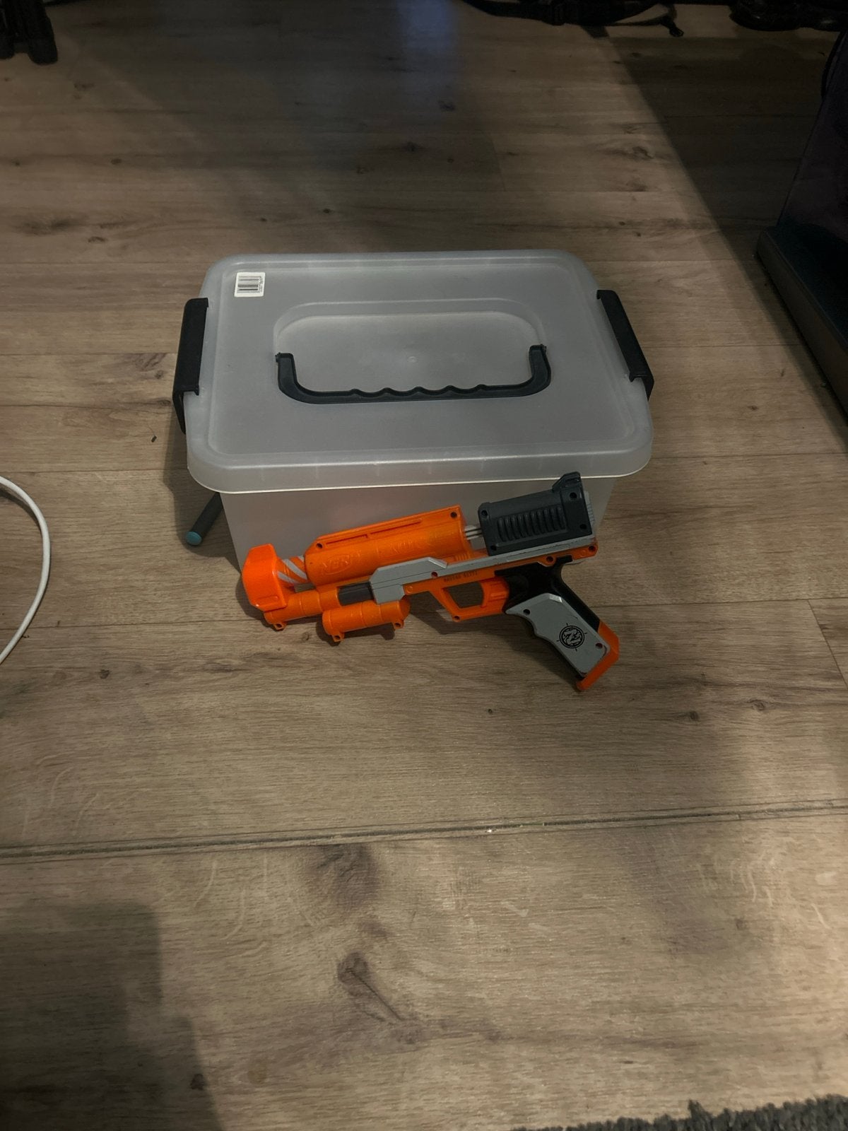 Kleine Nerf Gun - Oranje en Grijs, Ophalen, Gebruikt, Jongen of Meisje
