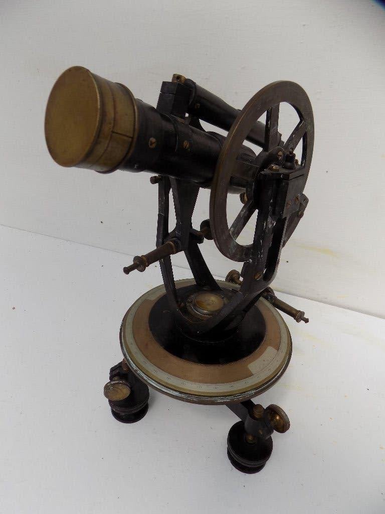 Landmeter instrument decoratief antiek metaal, Ophalen of Verzenden, Gebruikt