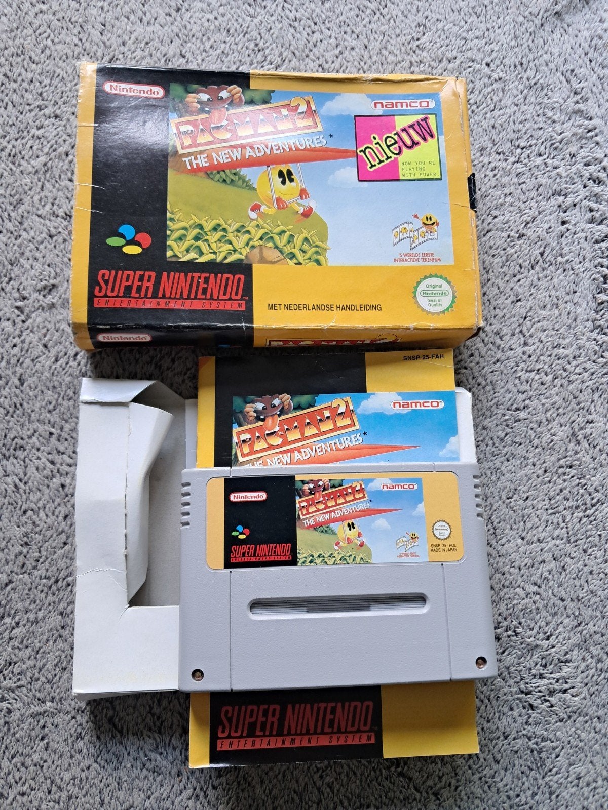 Pac-Man 2 The New Adventure Nintendo SNES Complete in box., Spelcomputers en Games, Avontuur en Actie, Gebruikt, 1 speler, Ophalen of Verzenden