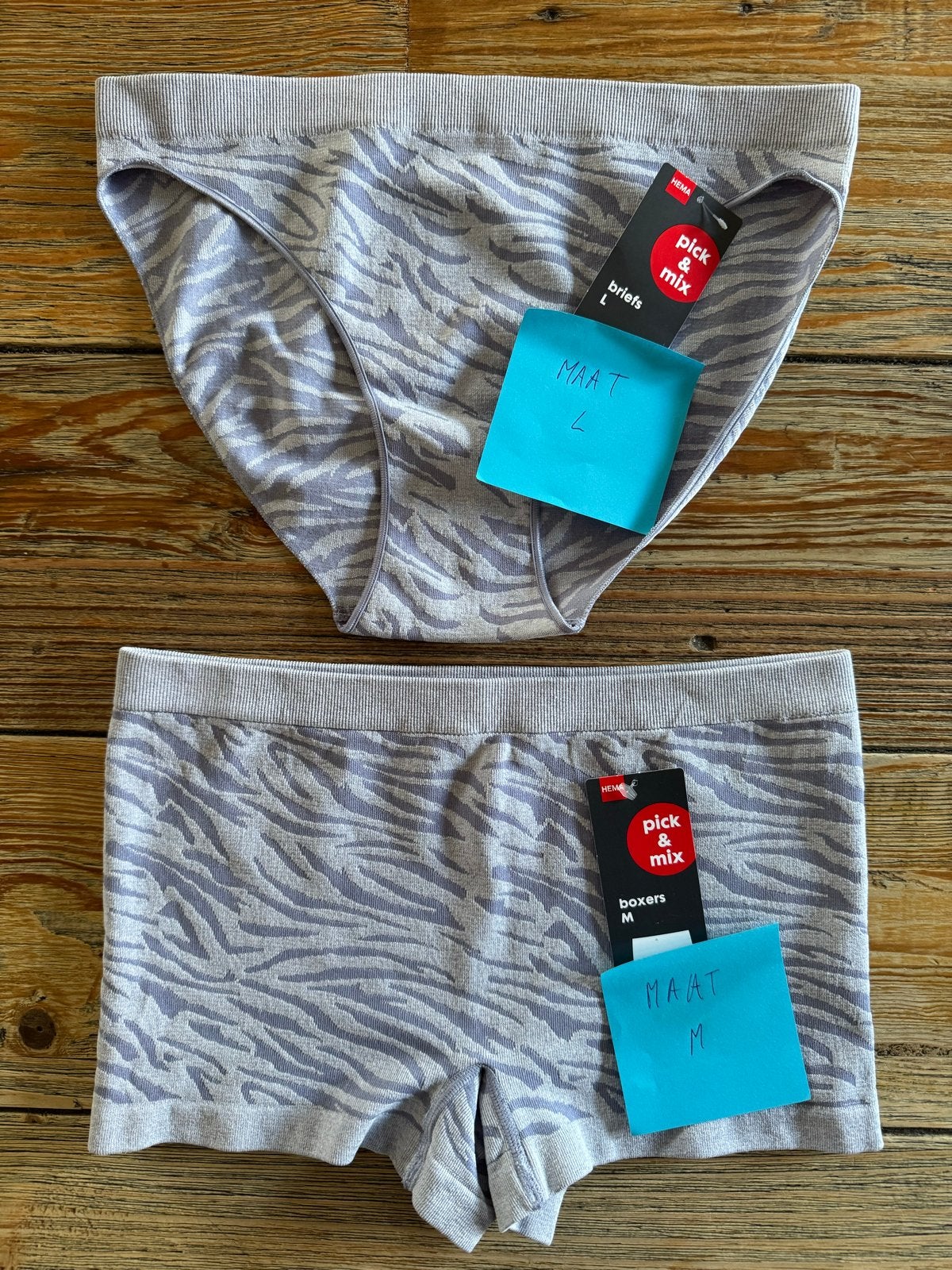 Hema Pick & Mix ondergoed set - slip mt L (M) en boxershort, Ophalen of Verzenden, Zwart, Slip