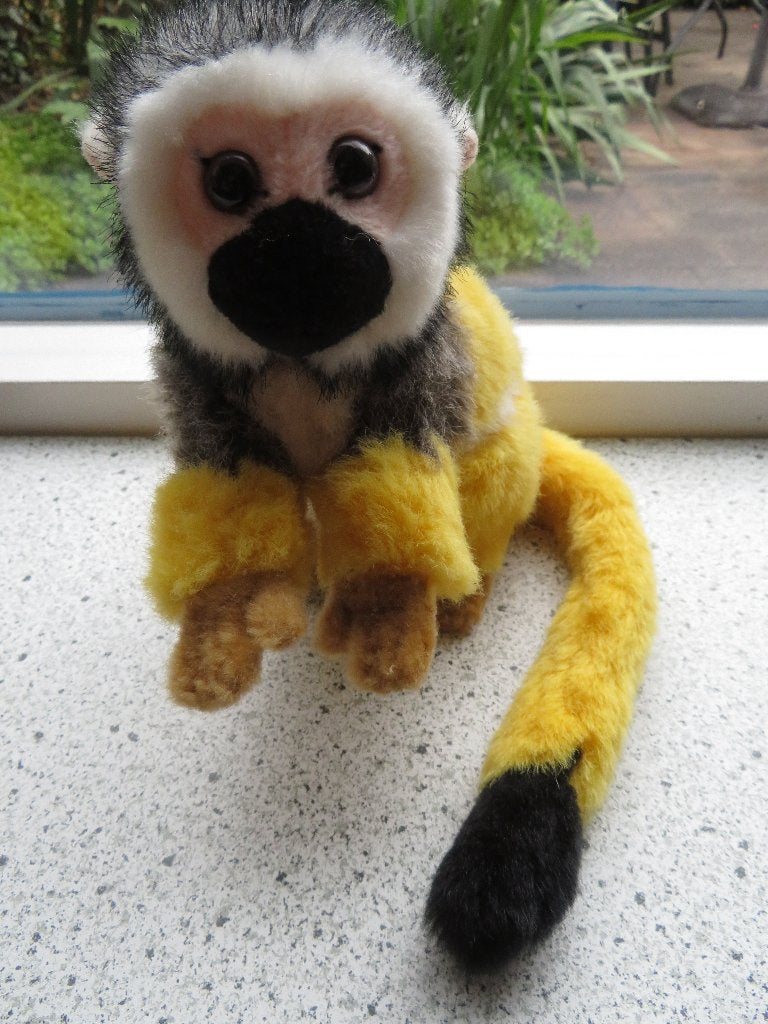 Doodshoofdaap aapje Mijnheer Nilson van Apenheul pluche, Ophalen of Verzenden, Zo goed als nieuw, Wasbaar, Klein (minder dan 20 cm)