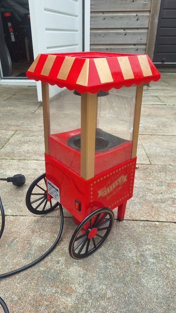 Popcornmachine, Retro Popcornmaker, Ophalen, Overige typen, Kunststof, Zo goed als nieuw