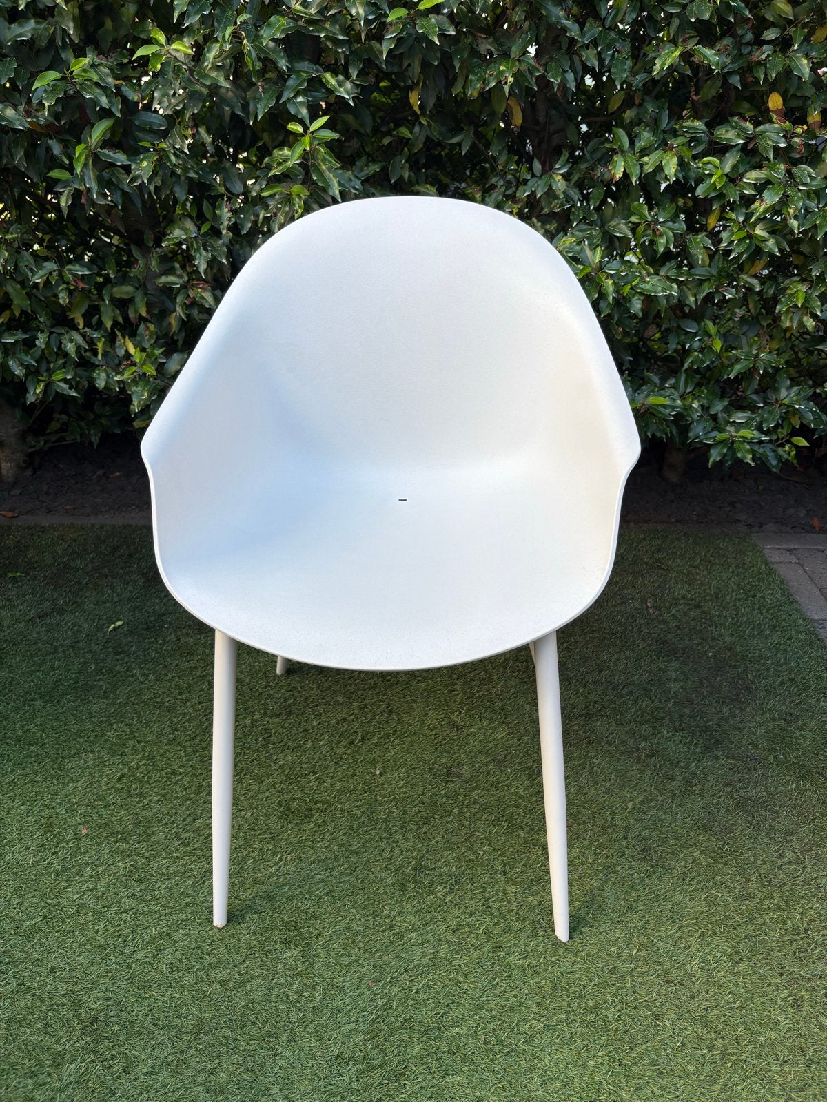 4 Tuinstoelen Kwantum - Beige & Oker (Gebruikt), Tuin en Terras, Tuinstoelen, Ophalen, Gebruikt, Kunststof
