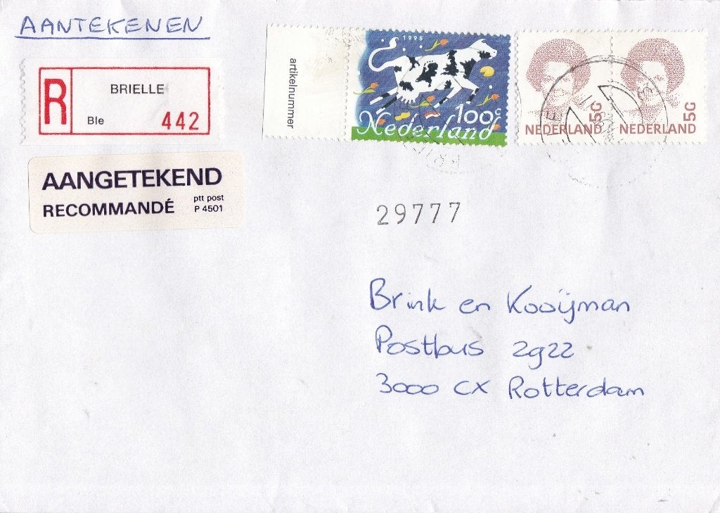 Nederland - R-brief – Brielle - 442, Verzenden, Envelop