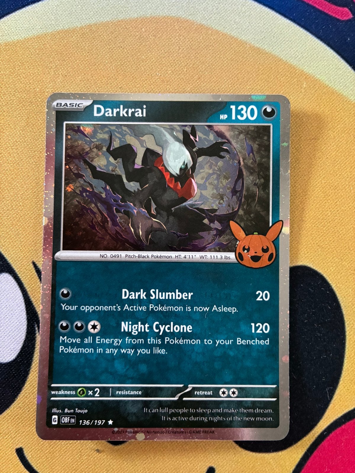 Darkrai 136/197 – Trick or Trade 2024 – Cosmo Holo, Ophalen of Verzenden, Zo goed als nieuw