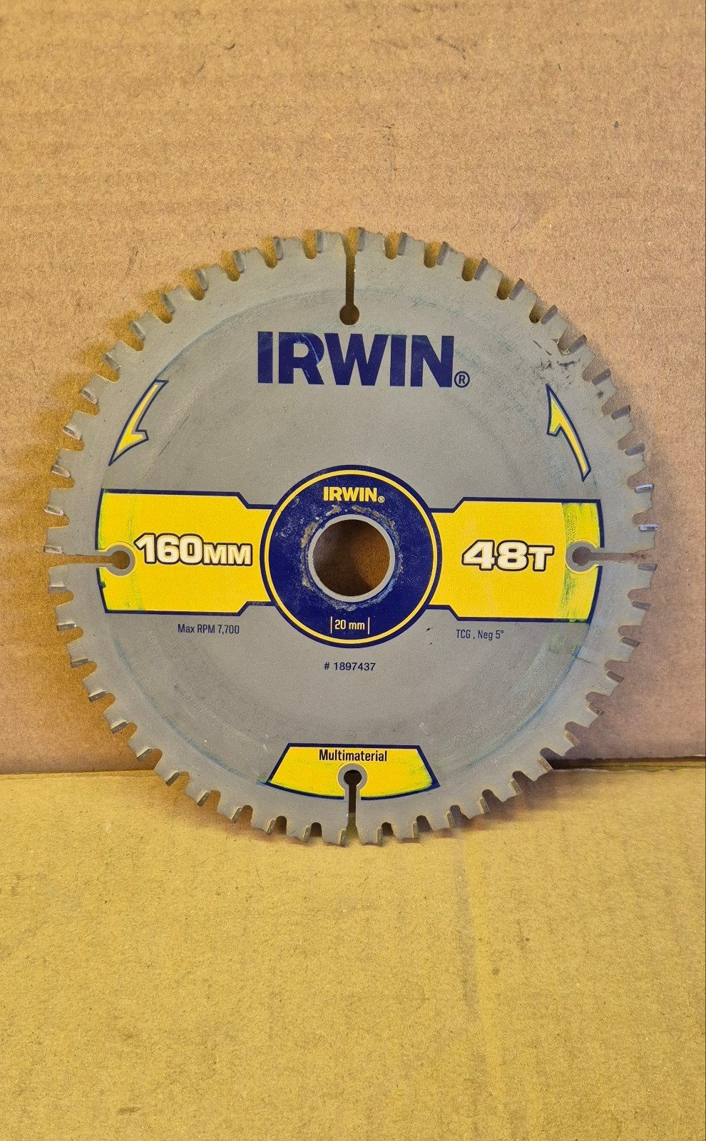 ​Te koop: IRWIN cirkelzaagblad 160mm, 48 tanden.

​Het blad, Ophalen