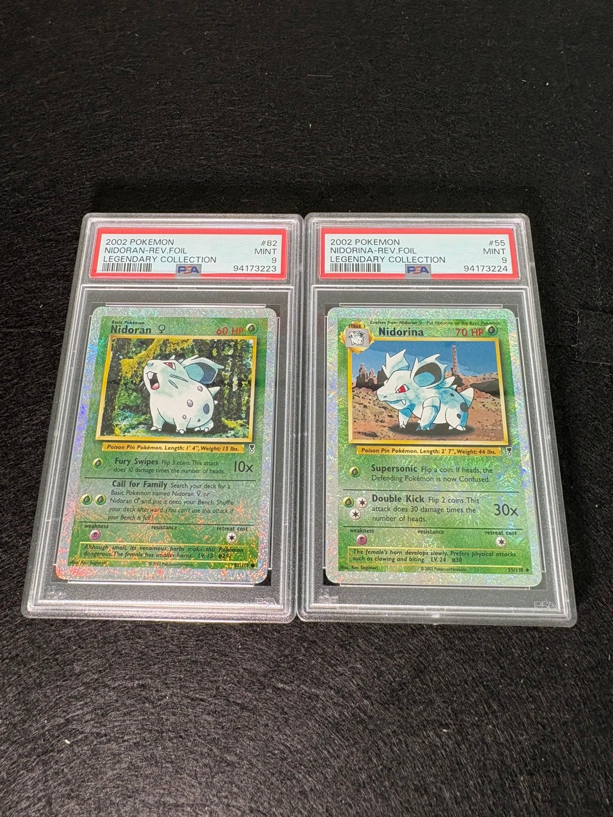 Nidoran #82 & Nidorina #55 – Reverse Foil – Sequential set, Ophalen of Verzenden, Zo goed als nieuw, Foil