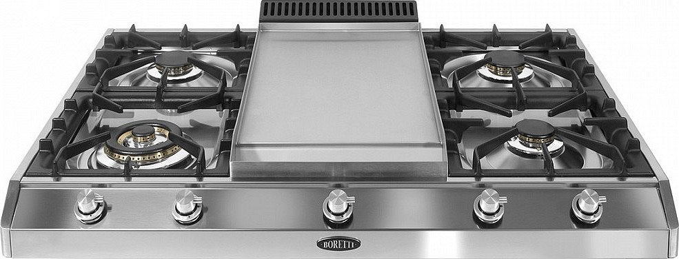 Boretti inbouw gaskookplaat met bakplaat, Ophalen, Minder dan 85 cm, 60 cm of meer, Grill
