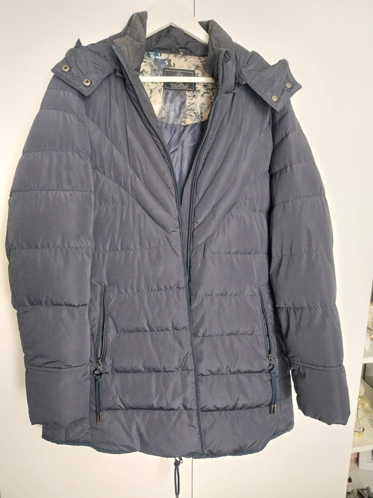 RINO & PELLE dames winterjas, Blauw, Maat 42/44 (L), Ophalen of Verzenden, Zo goed als nieuw