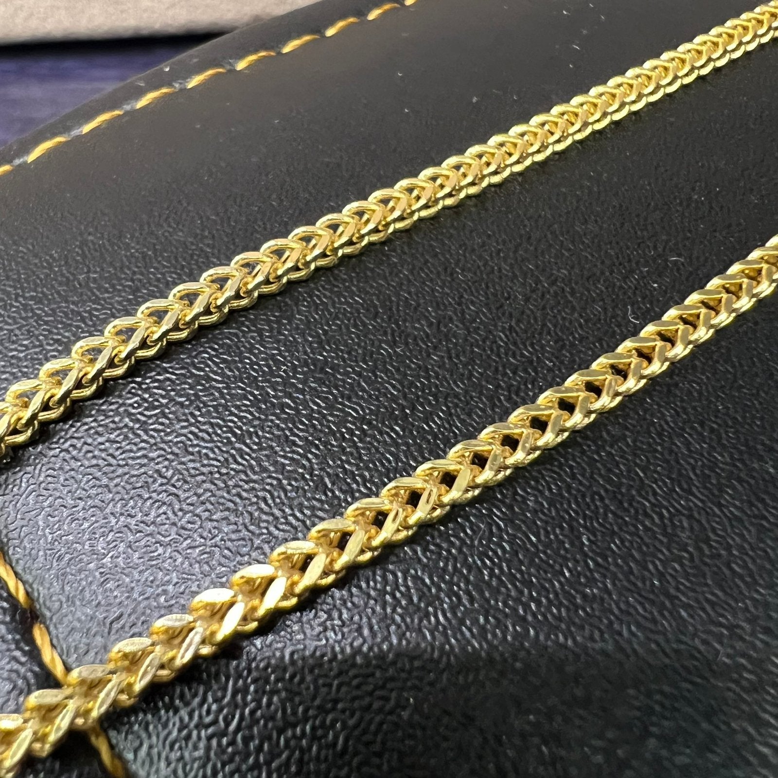 14 karaat gouden ketting vossenstaart schakel, Ophalen of Verzenden, Zo goed als nieuw, Goud