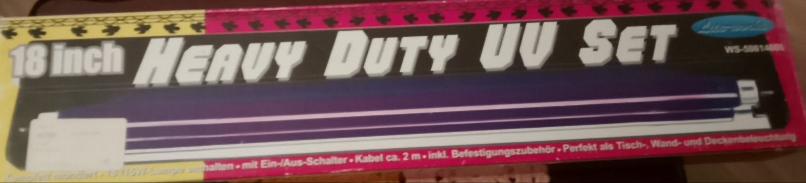 18 inch Heavy Duty UV Set - Blacklight Lamp, Muziek en Instrumenten, Ophalen of Verzenden, Zo goed als nieuw, Licht, Kleur