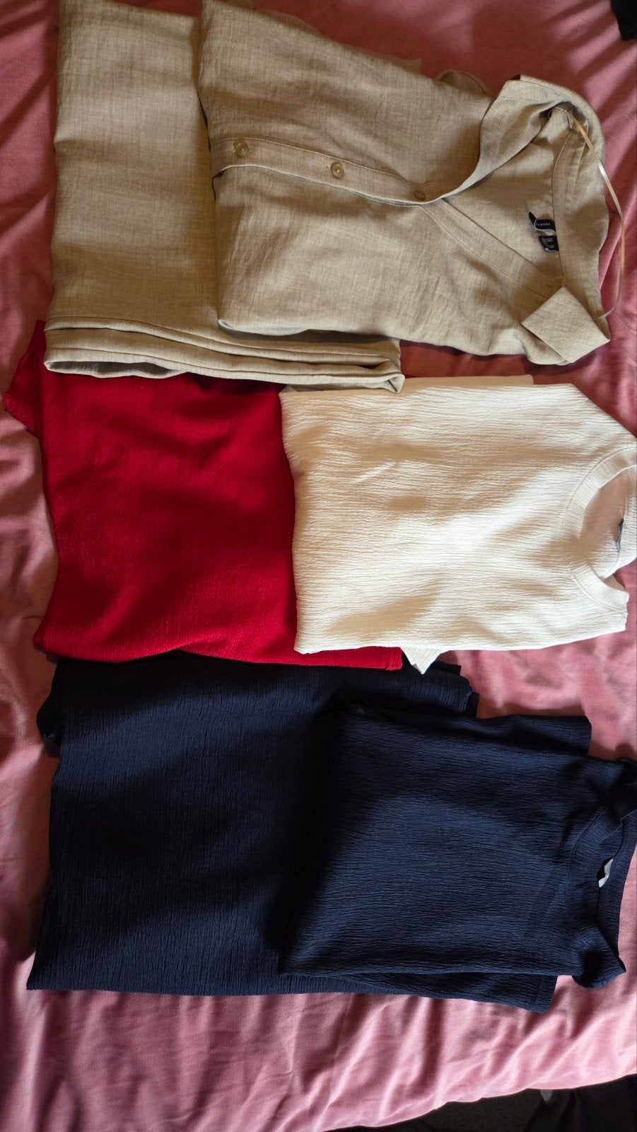 Set van 3 tweedelige outfits - Maat 44-46, Kleding | Dames, Broeken en Pantalons, Gedragen, Maat 46/48 (XL) of groter, Meerkleurig