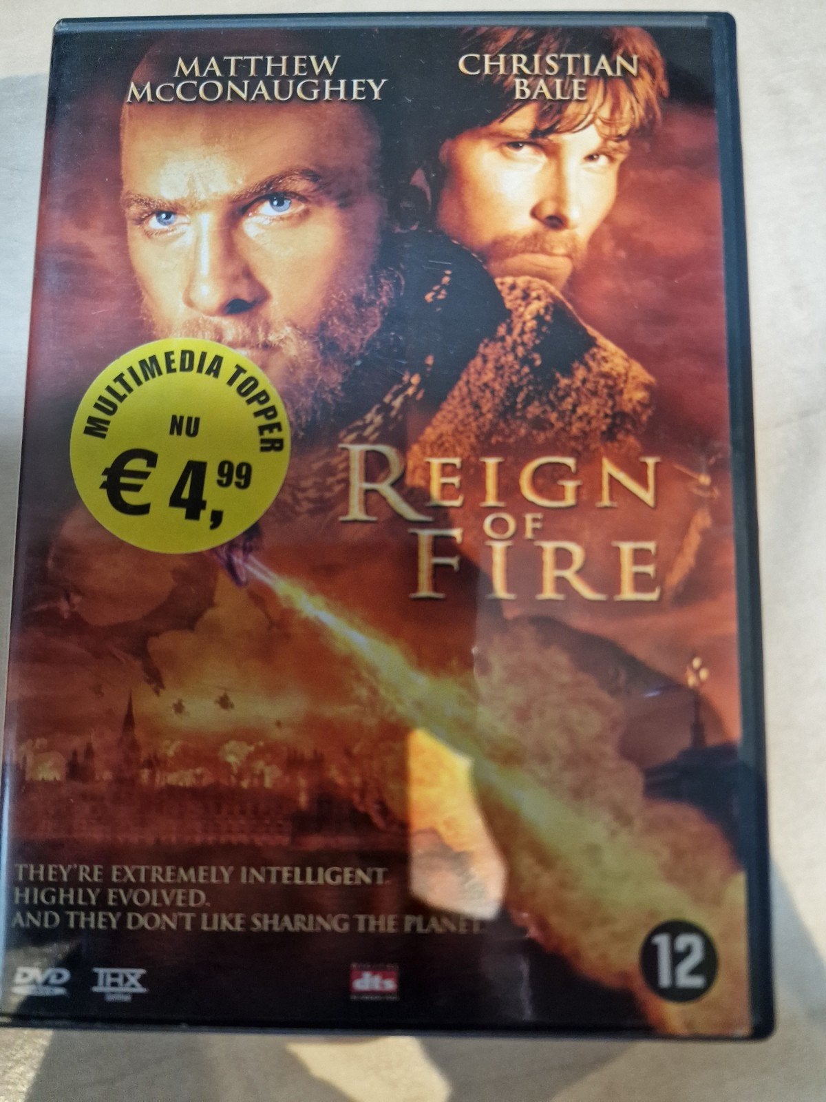 Reign of Fire DVD - Actie/Fantasy met Matthew McConaughey, Vanaf 12 jaar, Ophalen of Verzenden, Gebruikt, Actie