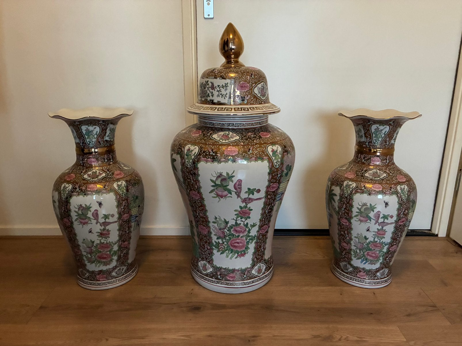 Prachtig 3-Delige set XXL Chinese vazen, Ophalen