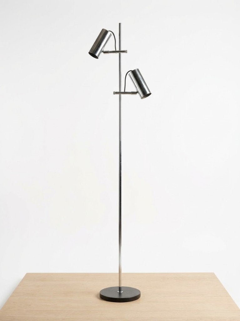 Gepo jaren '60 metalen vloerlamp - vintage retro lamp, Huis en Inrichting, Ophalen, Onbekend, E27 (groot), Onbekend