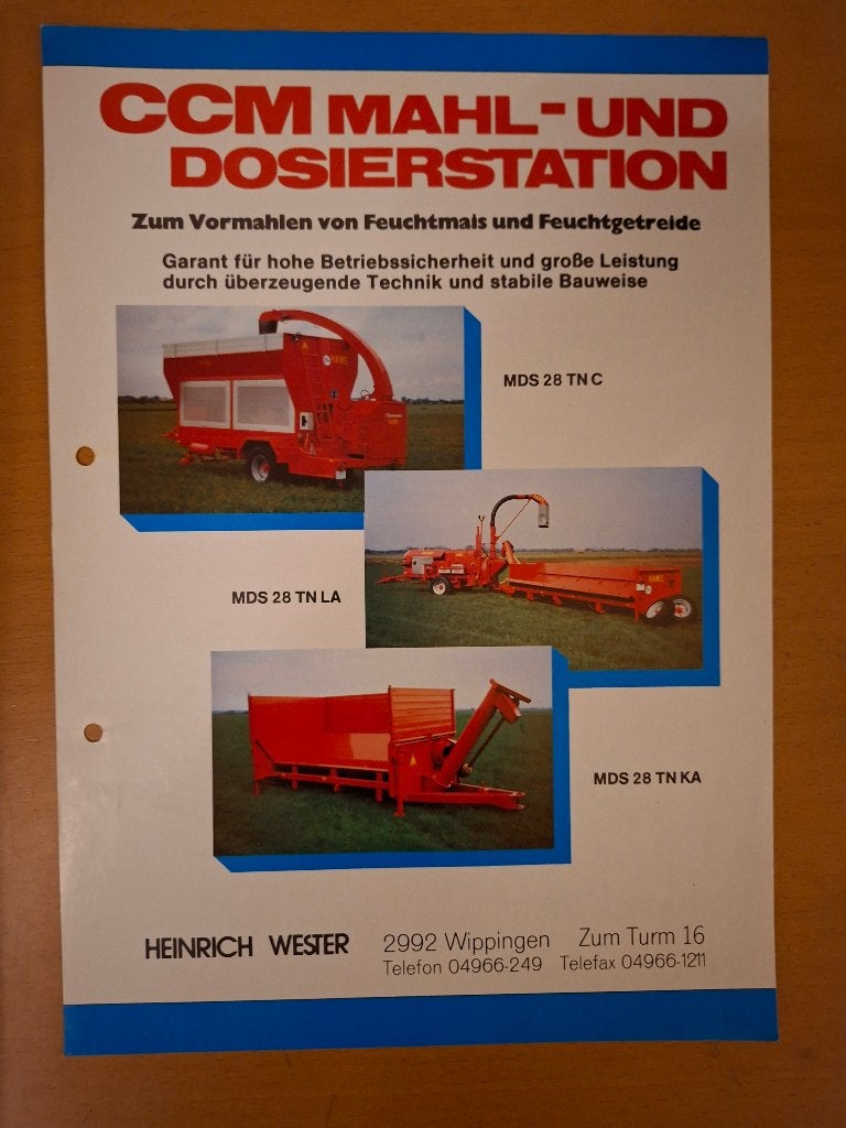Folder Hawe CCM maal en doseerstation, Ophalen of Verzenden, Gelezen, Tractor en Landbouw