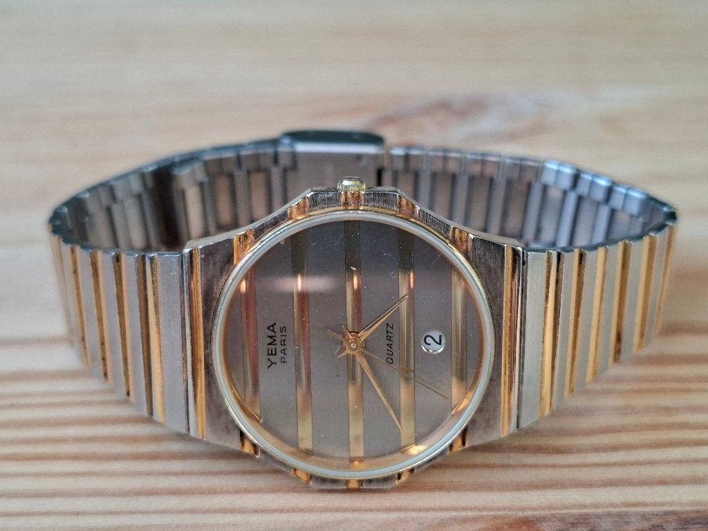 Yema Paris "Polo style" 90's, Sieraden, Tassen en Uiterlijk, Horloges | Heren, Overige merken, Staal, Gebruikt, Staal