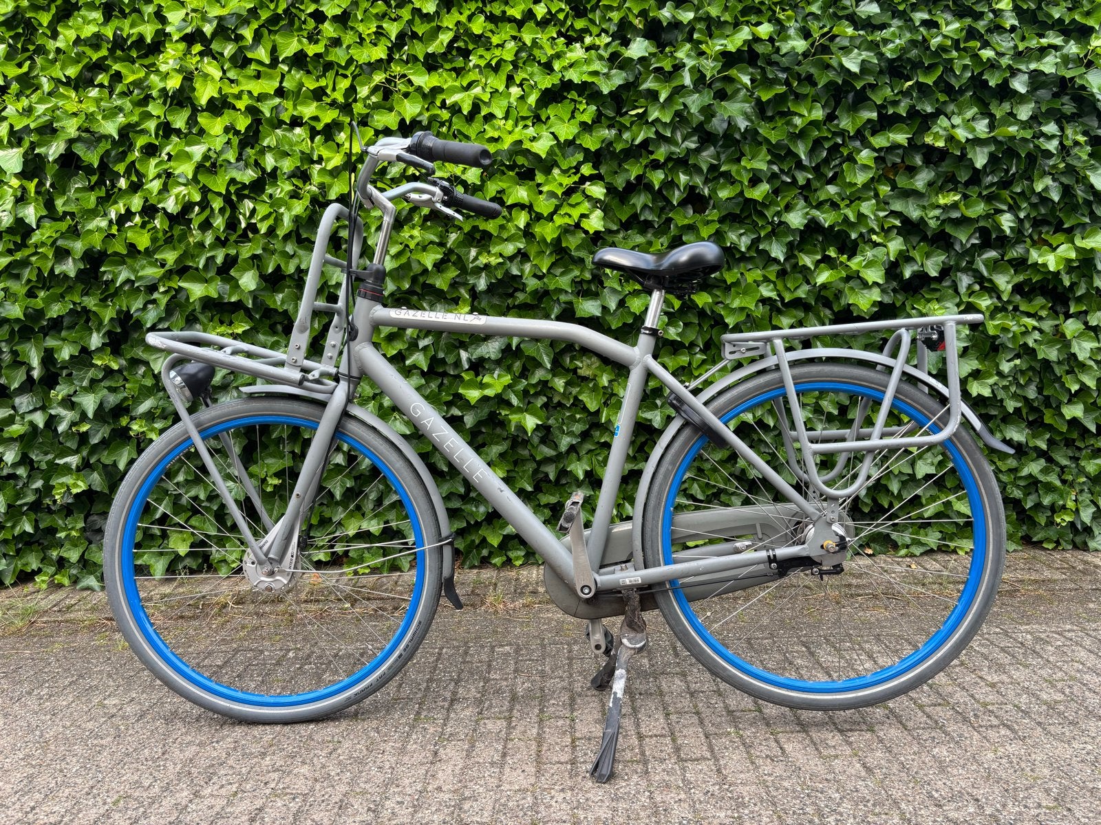 Gazelle HeavyDutyNL Transportfiets - Grijs met blauwe accent, Ophalen, Gebruikt, Versnellingen, Gazelle