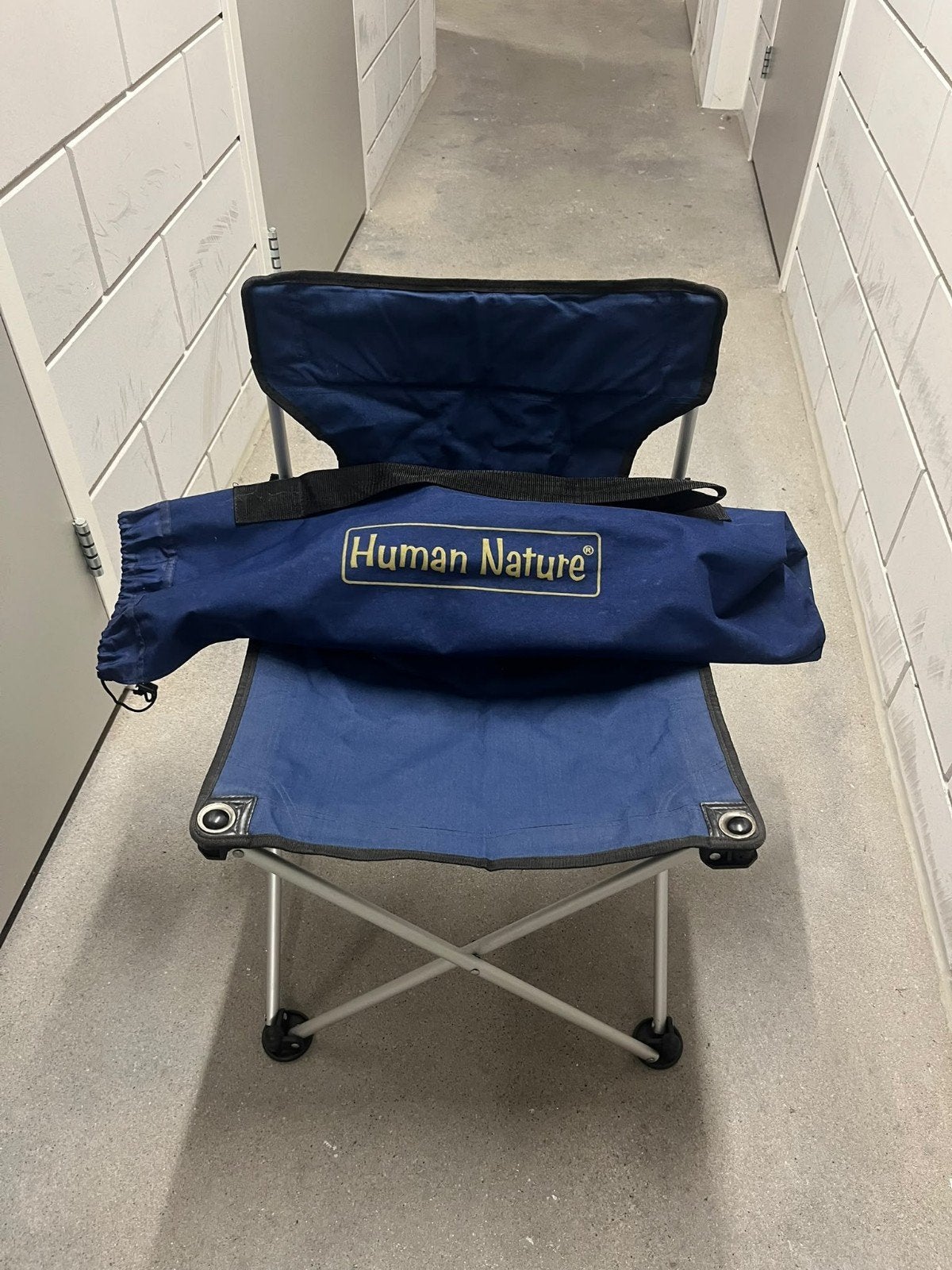 3x Human Nature Opvouwbare Campingstoeltjes - Blauw, Ophalen, Gebruikt, Campingstoel