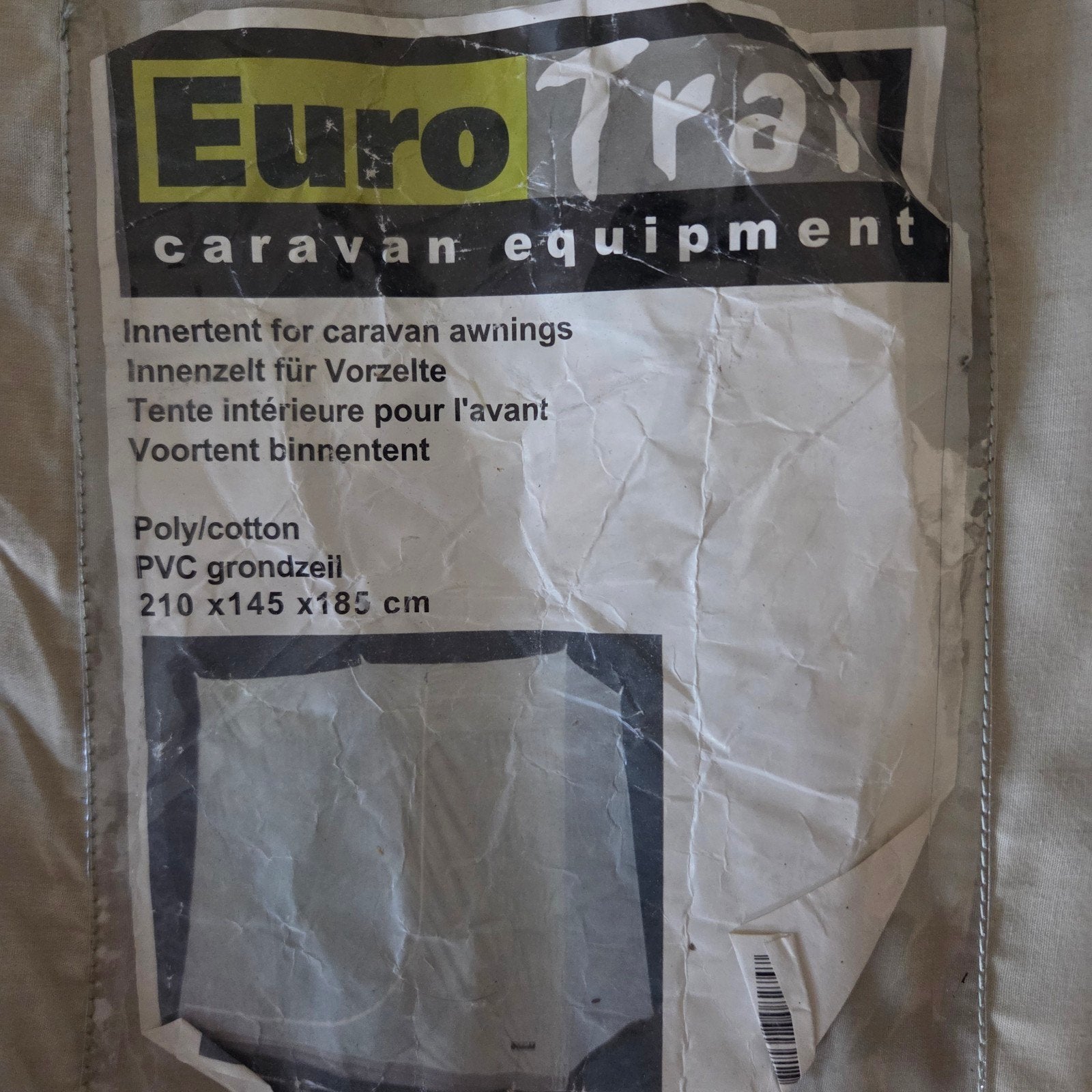 Euro Trail Voortent Binnentent Poly/Katoen PVC Grondzeil, Ophalen, Nieuw