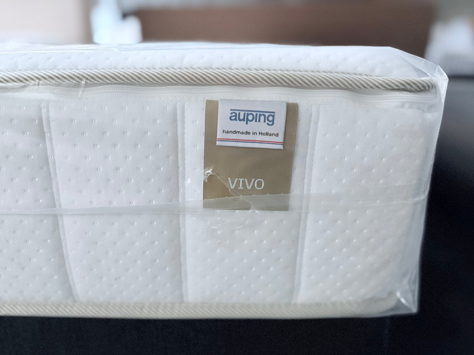 Auping Vivo 90x220 incl Auping Original boxspring, Ophalen of Verzenden, Zo goed als nieuw, Tweepersoons, 90 cm