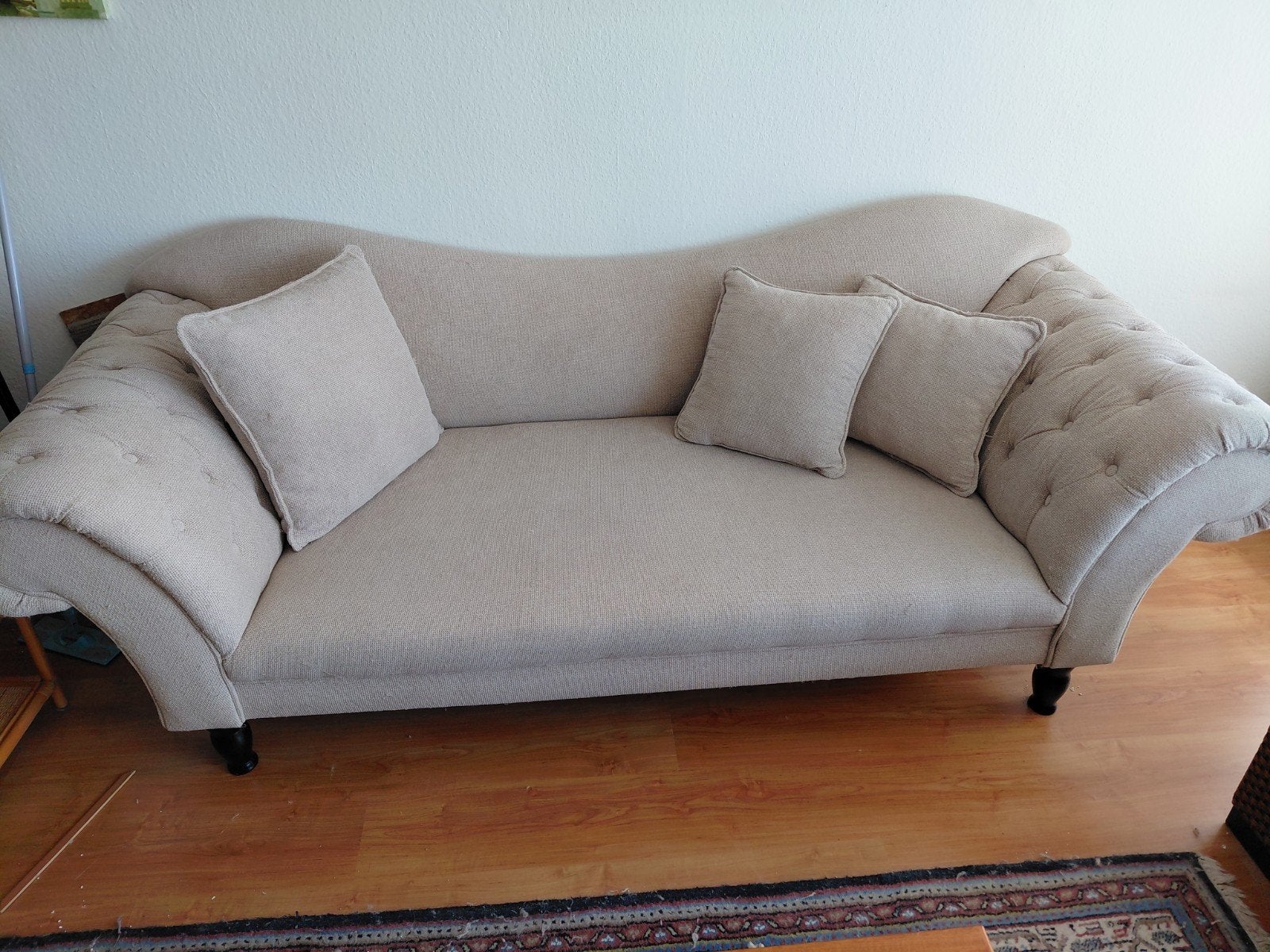 Gratis Lounge Bank - 235cm Breed, Gebruikt, 75 tot 100 cm, Ophalen of Verzenden, Rechte bank