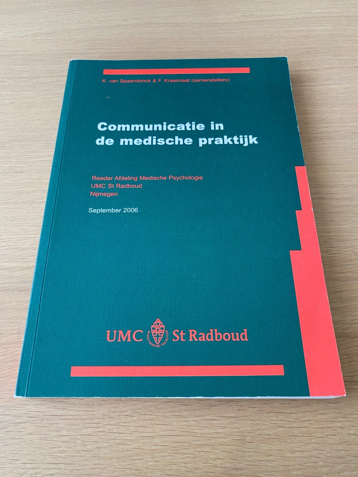 Communicatie in de medische praktijk - UMC St Radboud, Ophalen of Verzenden, Gamma, Zo goed als nieuw, HBO