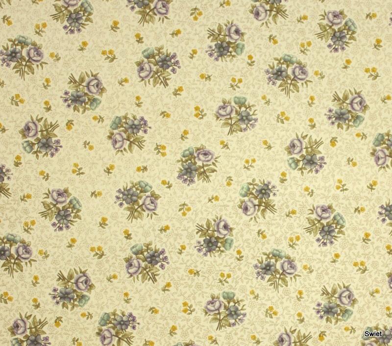 10307 romantisch bloemenbehang in creme blauw paars swiet, Huis en Inrichting, Verzenden, Minder dan 10 m², Blauw