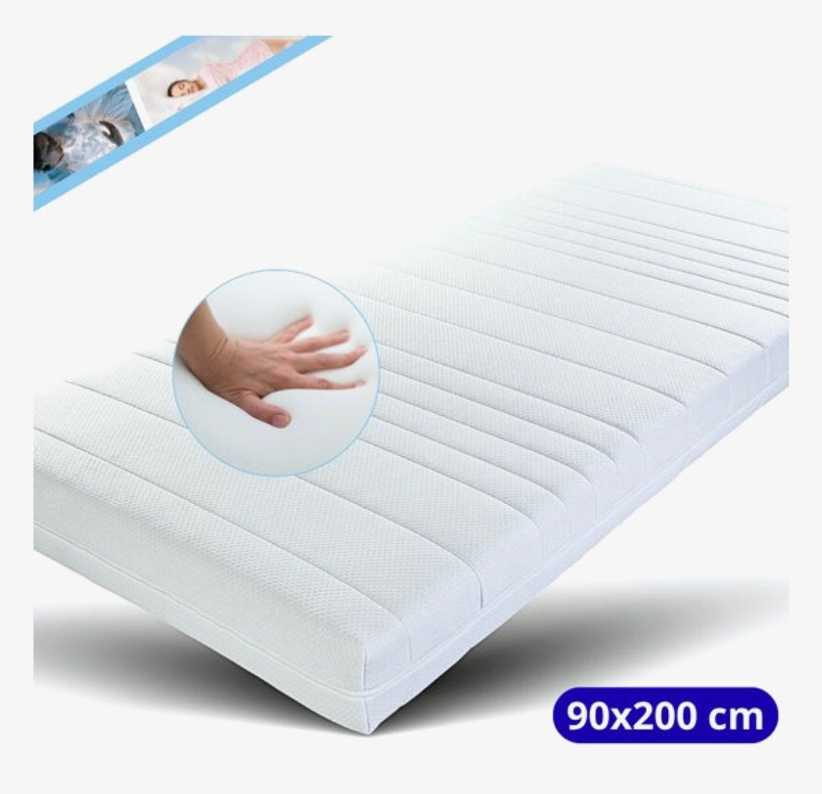 Maan matras 90x200 cm - Hr koudschuim - 20 cm dik, Ophalen, Zo goed als nieuw, Eenpersoons, 90 cm