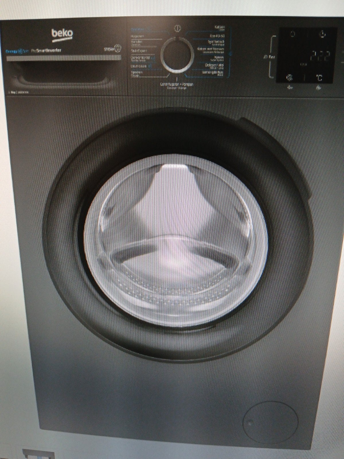 Beko wasmachine antraciet zwart 1-7 kg steamcure pro smart, Witgoed en Apparatuur, Wasmachines, Ophalen, Minder dan 85 cm, Zo goed als nieuw
