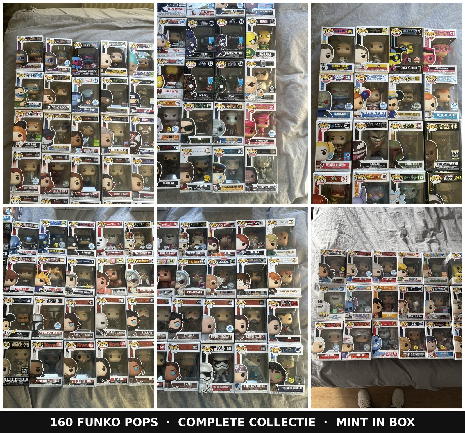 Funko Pop collectie 160 stuks | Mint | Chases & exclusives, Ophalen, Zo goed als nieuw