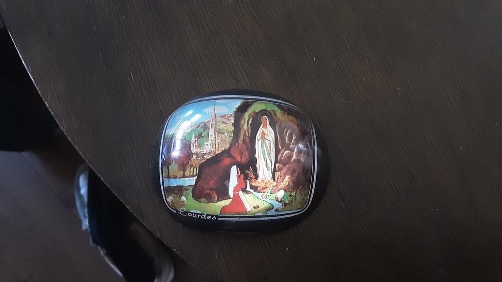 Lourdes Beeldje - Mariaverschijning, Ophalen of Verzenden, Gebruikt, Beeld(je), Christendom | Katholiek