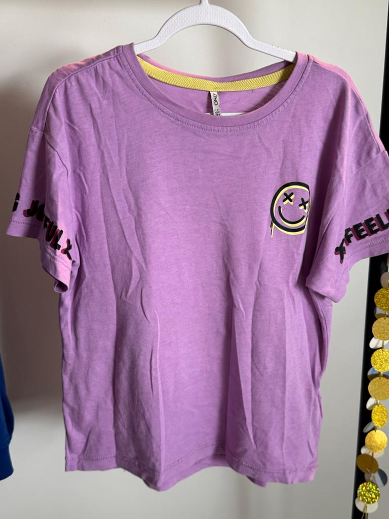 Zomers setje met shirt, set en spijkerjack, Ophalen of Verzenden, Gebruikt, Meisje, Shirt of Longsleeve