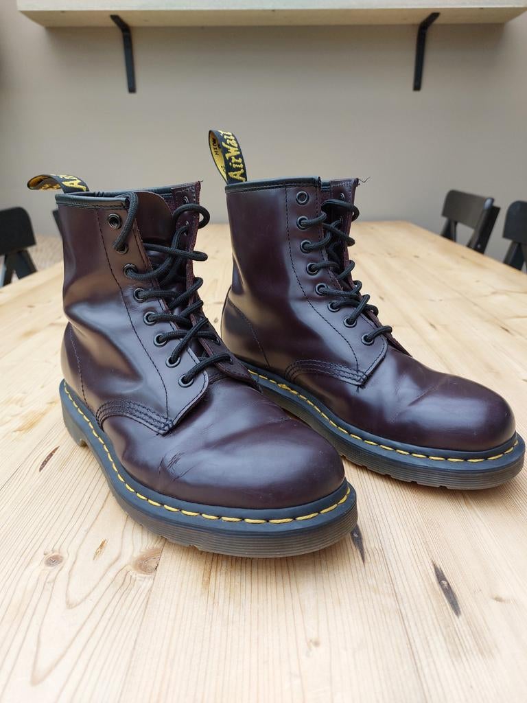 Dr. Martens 1460 Smooth Leren Veterlaarzen, Kleding | Dames, Schoenen, Gedragen, Hoge laarzen, Zwart, Ophalen of Verzenden