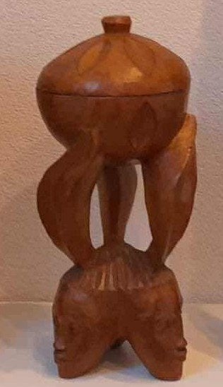 grote schalen- grote potten - enzv per foto 20.00, Ophalen, Hout, Houtsnijwerk