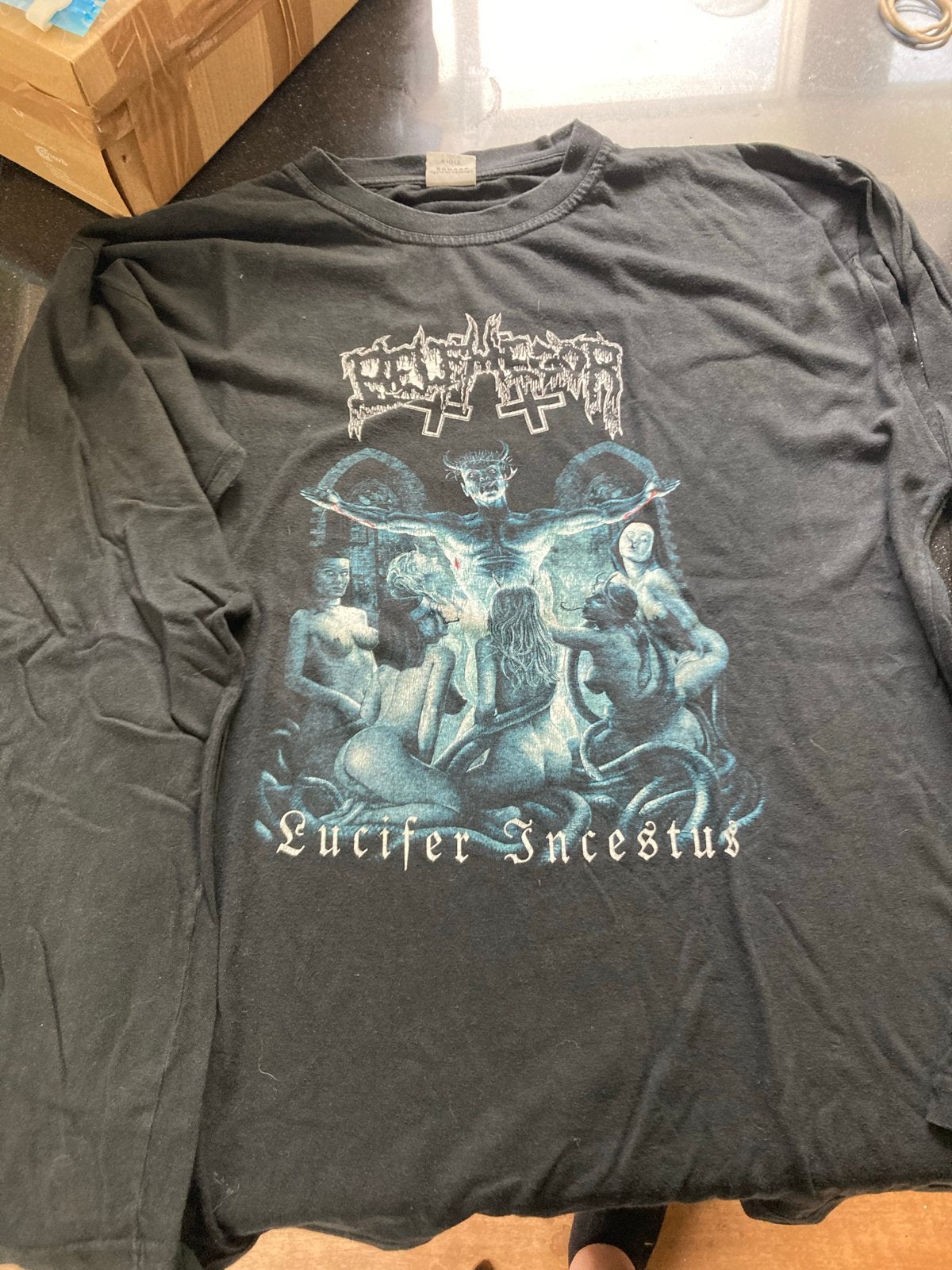 Belphegor Lucifer Incestus Longsleeve, Verzenden, Gedragen, Maat 56/58 (XL), Zwart