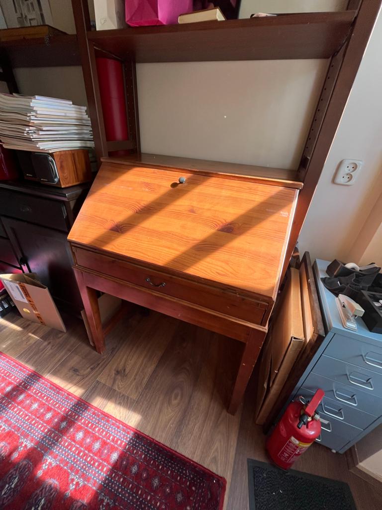 Houten Secretaire Vintage Stijl, Ophalen, Gebruikt, Secretaire, Hout