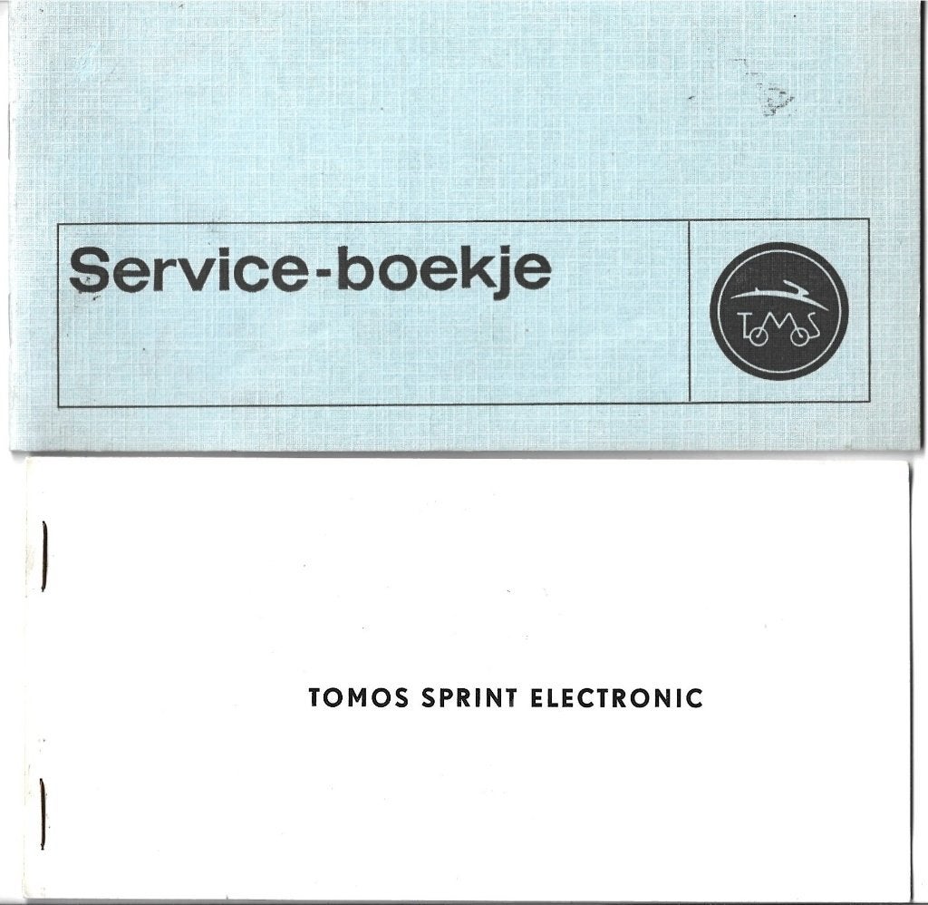 Tomos Service boekje + Tomos Sprint Electronic bijlage, Verzenden, Zo goed als nieuw