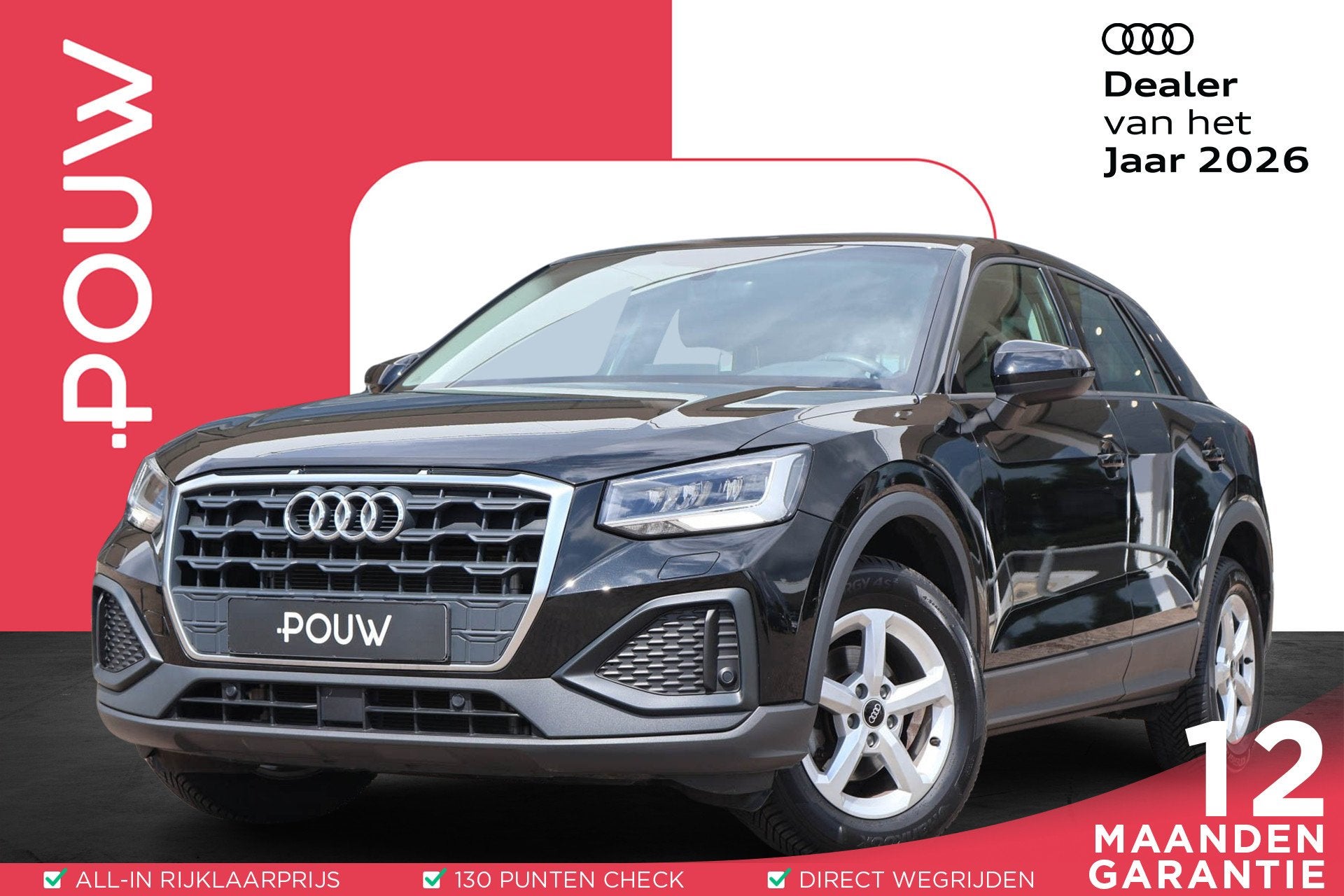 Audi Q2 35 TFSI 150pk S-tronic Pro Line | Apple Carplay | PD, Auto's, 12 maanden, Stof, 4 cilinders, Zwart