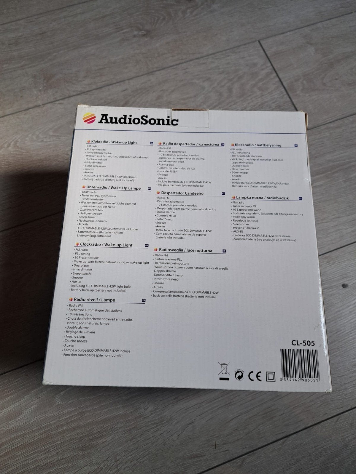 AudioSonic CL-505 Wekkerradio met Licht, Audio, Tv en Foto, Ophalen of Verzenden, Nieuw, Radio