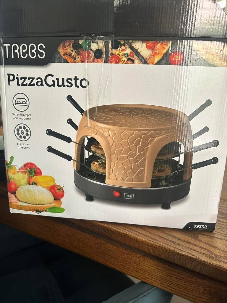 Pizzarette 8 pers 1x gebruikt, Witgoed en Apparatuur, Gourmetstellen, Ophalen of Verzenden, Zo goed als nieuw, 8 personen of meer