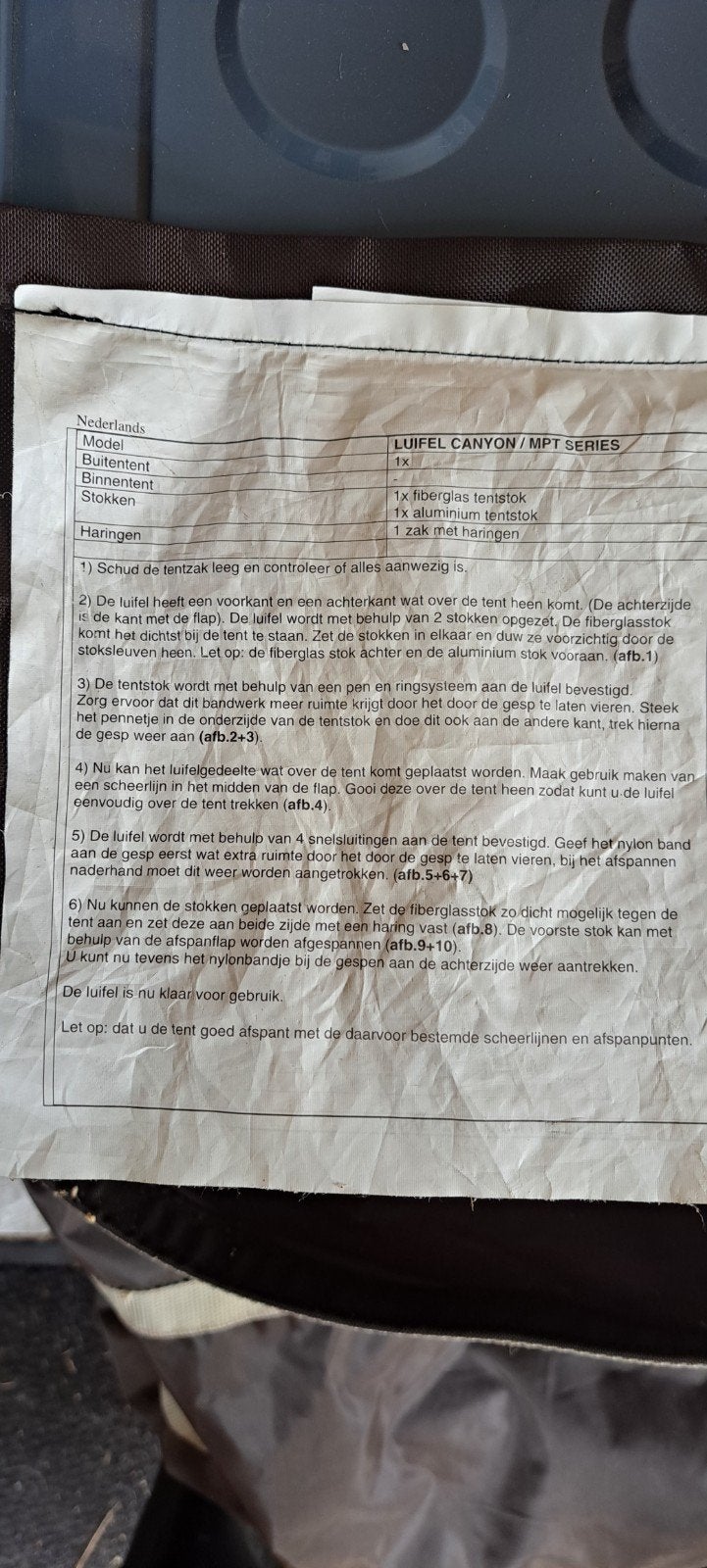 Degelijke tent met luifel, type De Waard-achtig, Ophalen, Gebruikt