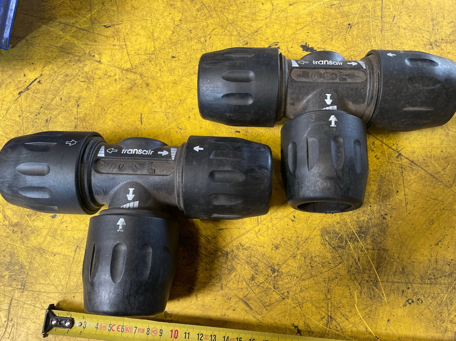 2 stuks Transair T-koppeling 6604 voor persluchtbuizen, Ophalen, Nieuw