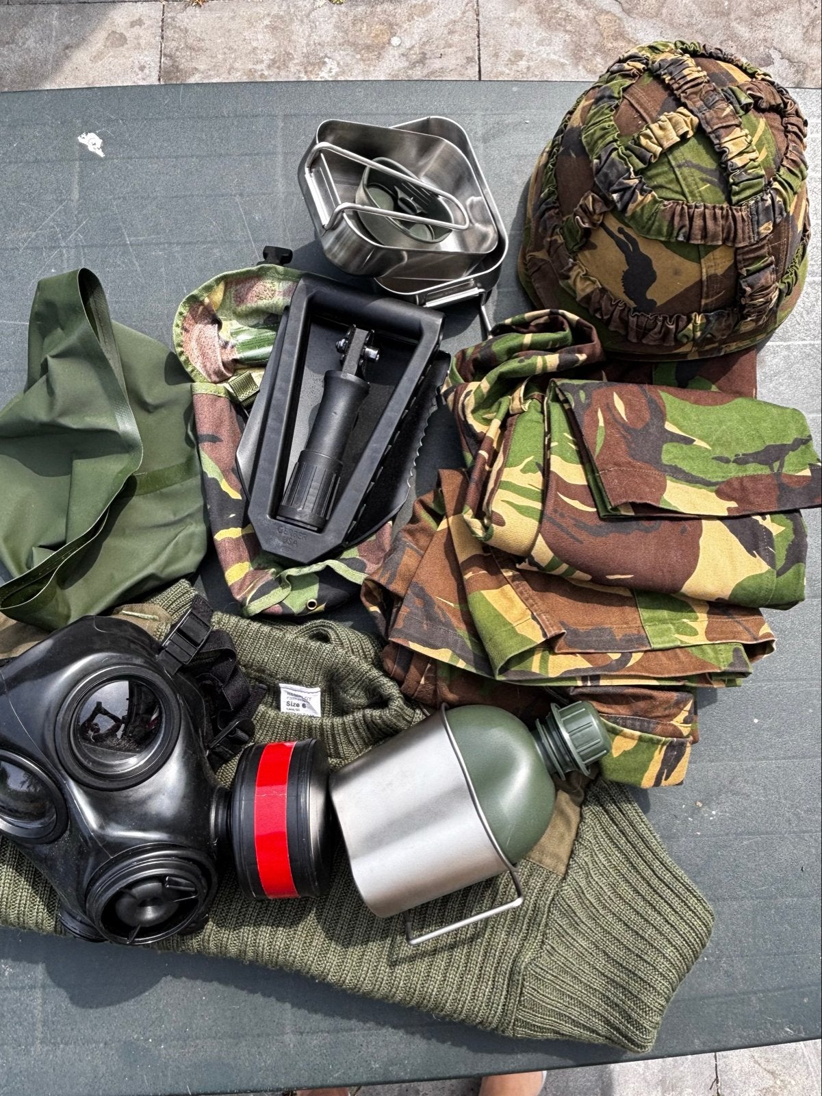 Militair uitrusting pakket: kleding, gasmasker, veldfles, Ophalen, Landmacht, Overige gebieden, Overige typen
