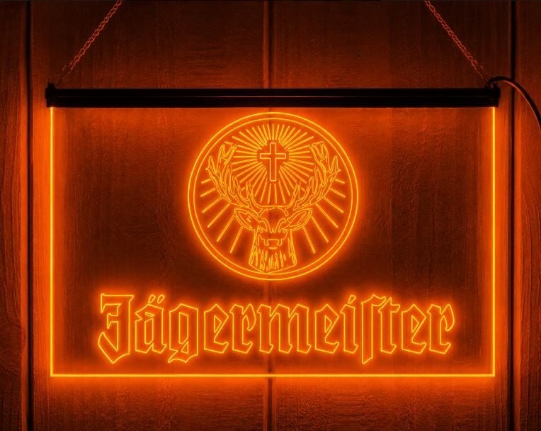 Led bord Jagermeister, Verzamelen, Merken en Reclamevoorwerpen, Ophalen of Verzenden, Nieuw, Lichtbak of (neon) lamp
