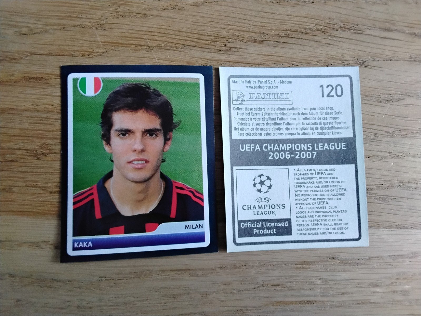 Panini sticker Kaka Champions League 2006/2007, Verzamelen, Ophalen of Verzenden, Zo goed als nieuw, Buitenlandse clubs, Poster, Plaatje of Sticker