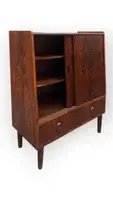 Deens palissander wandkast met schuifdeuren, Ophalen, Gebruikt, Met lade(s), Minder dan 150 cm