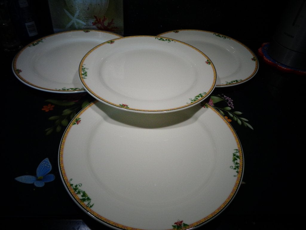 Villeroy & Boch grote borden, patroon Adriana, 29 cm, Villeroy & Boch, Ophalen of Verzenden, Zo goed als nieuw, Bord(en)