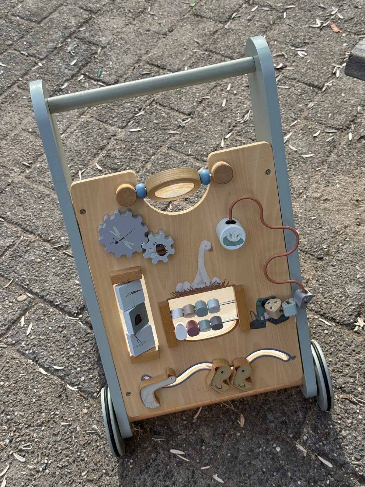 Houten loopwagen met activiteitenpaneel, Ophalen of Verzenden, Zo goed als nieuw, Overige typen, Met wieltjes