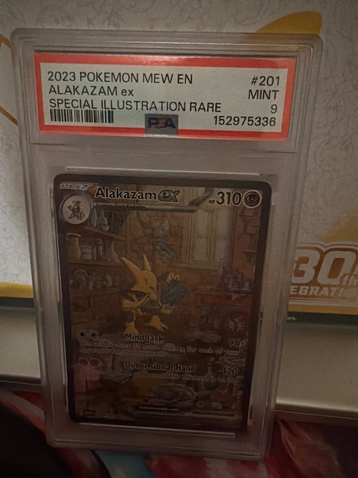 Alakazam ex Special Illustration Rare PSA 9 Pokémon kaart, Ophalen, Zo goed als nieuw, Losse kaart